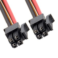 xiwai ATX Power Cable for Molex Micro Fit Connector 4Pin Male to 60cm, Black picture
