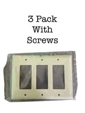 SWITCH COVER PLATE (3 PACK) 3-Gang Decora Wall Plate Decorative Faceplate ROCKER picture