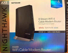 NETGEAR Nighthawk AX8 AX6000 WiFi 6 DOCSIS 3.1 Cable Modem Router picture
