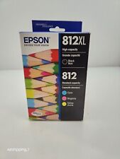 Epson 812XL High-Capacity Black + 812 Color Cyan/Magenta/Yellow Expires 2026 picture