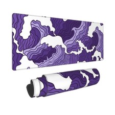 Japanese Purple Wave Large Mouse Pad XL Extended Gaming Mouse Pad Mat Desk Pa... picture
