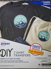 Avery Printable Heat Transfer Paper for Dark Fabrics, 8.5