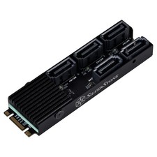Silverstone Technology ECS07 5-Port SATA Gen3 6Gbps Non-RAID M.2 PCIe Storage... picture