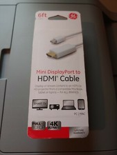 NEW GE Mini DisplayPort to HDMI Cable 6 ft HDTV PC MAC Full HD 1080P 4K picture
