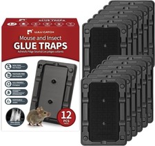 Mouse & Insect Traps 12 Pack, Heavier Sticky Traps with Non-Toxic Glue for Mice picture