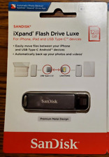 New Sealed SanDisk 128GB iXpand Flash Drive Luxe USB-C SDIX70N-128G-AN6NE picture