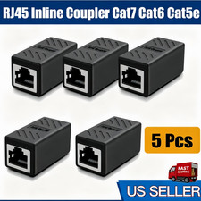 5x Cat7 Cat6 Cat5e Cat5 RJ45 Inline Coupler Ethernet LAN Cable Extension Adapter picture