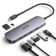 7in1 USB C Hub 4K 60Hz HDMI Adapter 85W PD 2 USB 3.0 SD TF Card Reader For La... picture