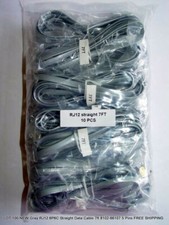 Lot of 20 New Gray RJ12 6P6C Straight Data Cables 7ft 8102-66107  picture