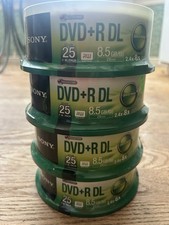SONY AccuCORE DVD+R DL 100 Disc Lot 8.5GB Dual Layer 4 Packs SEALED + CUSTOM ART picture