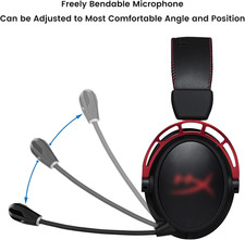 Mic for Hyperx Cloud Alpha Wireless Gaming Headset, with LED Mute Indicator picture