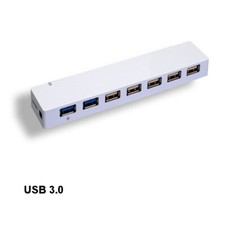 KNTK SuperSpeed USB 3.0/2.0 7 Ports Hub Micro B for PC Laptop Notebook White picture