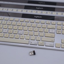 Logitech K750 Wireless Solar Keyboard x3 - WITH Dongle x1 - Tested And Working picture