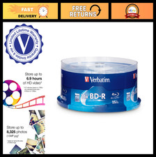 25 Pack Blu-ray BD-R 25GB 16X Recordable Discs - High-Quality Media Storage picture