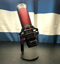 HyperX QuadCast USB Condenser Microphone Black/Red Freestanding Adjustable Stand picture