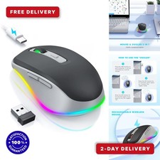 Wireless Mouse Jiggler - Rechargeable Optical Mouse with LED Lights picture