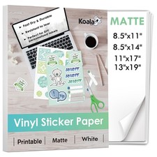 Lot Koala Printable Vinyl Sticker Paper Waterproof Matte 8.5x11 / 8.5x14 / 11x17 picture