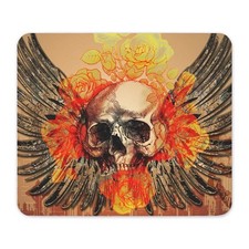 CafePress Awesome Skull With Wonderful Roses Mousepad  (1709866598) picture