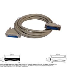 Cable Parallel Serial D-Sub DB25 DB 25 Pin Female Male Extension 10FT #142605 picture