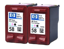 2 pack HP 58 Photo Genuine C6658AN Ink cartridge OEM for OfficeJet PSC Printer picture