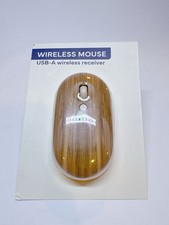 New Vivitar Light Wood Accented Wireless Mouse USB-A wireless Receiver NEW picture