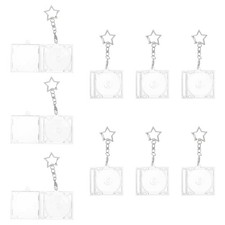 Reusable Transparent Mini Cd Box Keychain Acrylic Blank Dvd Case for Music Fans picture