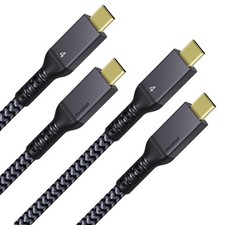 Maxonar [2-Pack 6.6Ft] Thunderbolt 4 Cable, 40Gbps, 240W, 8K 6.6Ft picture