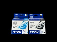 Epson Ink T048120 Black & T048120 Cyan SEALED in Box (Expired 2006) picture