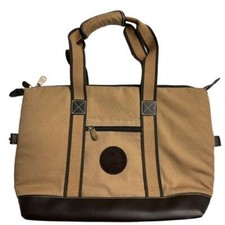 Eddie Bauer Canvas Exterior Plastic Interior Tote 13x14.5x5