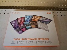 Gusgu Transparent Case w/Wireless Keyboard 2024 Ipad Pro 11