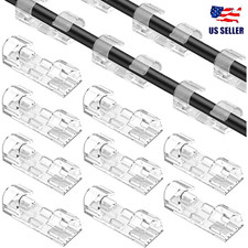 40Pcs Cable Clips Self-Adhesive Tie Cord Management Wire Holder Organizer Clamp picture