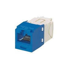 Panduit CJ688TGBU-24 Mini-Com TX6 Plus UTP RJ45 Cat6 Standard Jack Blue picture