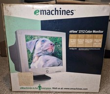 Vintage eMachines eView 17f2 Color Flat CRT Monitor PC Retro Gaming 17