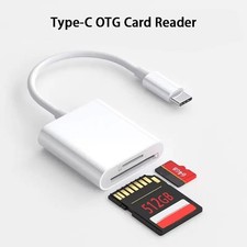 2 in 1 USB-C Card Reader, USB C To SD Card OTG SD/TF Memory Converter for Ipad picture