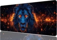 Animal Desk Mat Wildlife Lion Fantasy Gaming Mouse Pad Mat with Stitched Edge picture
