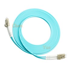 2pcs 3m LC-LC Duplex 50/125 Multimode 10 Gb Fiber Patch Cable Aqua OM3 picture