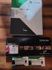 4 EMPTY LEXMARK VIRGIN OEM CORES 78C1UY0 55B0ZA0 X203A11G REFILL REUSE GENUINE picture