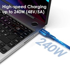 4ft Thunderbolt 4 Cable⚡240W⚡40Gbps⚡8K@60Hz USB ⚡MacBook Mini HP Dell SSD iPhone picture