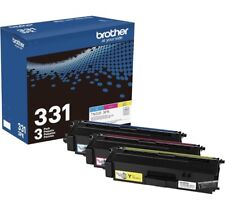 NEW SEALED FOILS Brother Genuine TN331 3-Pack Cyan Magenta Yellow Toner TN3313PK picture