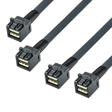2 Packs 12G Internal HD Mini SAS SFF-8643 to SFF-8643 Cable 100-Ohm 0.5~1 meter picture