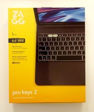 ZAGG Pro Keys 2 Keyboard Case for iPad Air 13-inch M2 M3 M4 Black Open Box picture