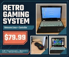 Custom Retro Gaming Laptop | Batocera Linux | Ready to Play | Controller+Charger picture