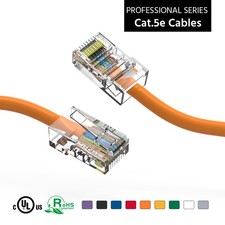 50Ft CAT5E UTP Ethernet Network Non Booted Cable Orange picture