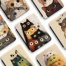 Stacked Cartoon Cats Kindle Case Cute Colorful Kittens Paperwhite 7