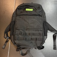 Razer Backpack Black Laptop Travel Bag Green Interior MOLLE Straps 18in picture