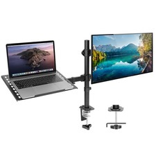 Mount-It Laptop Desk Mount with Monitor Arm, Dual Laptop and Monitor Stand, ... picture