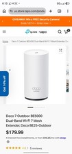 TP-LINK Deco 7 Be5000 Outdoor Weatherproof Extender Sealed Msrp $180 picture