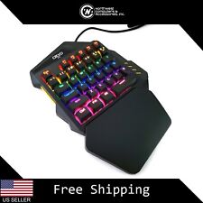 One Hand Programmable Mechanical Keypad, Backlit Rainbow, Half Keyboard, Macro picture