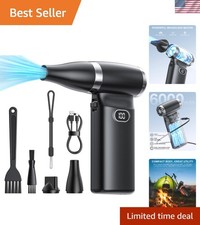 Cordless Electric Air Duster: 60MPH High-Speed Mini Blower for Electronics picture