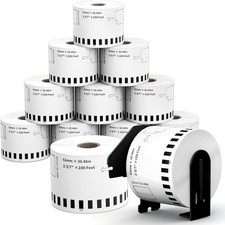 12 Rolls Replace Brother Continuous Label DK-2205 (2.4